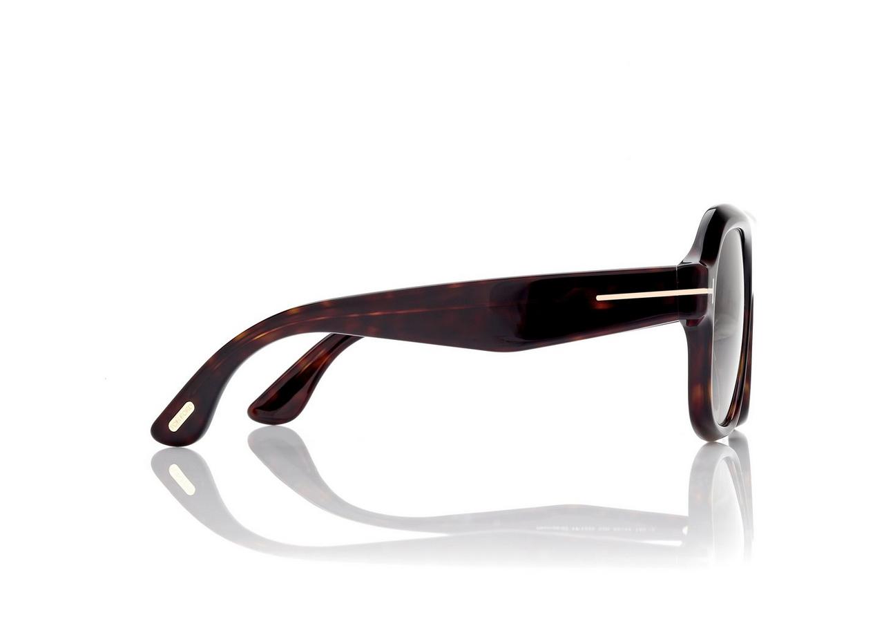 TOM FORD OM DARK HAVANA RHONDA SUNGLASSES