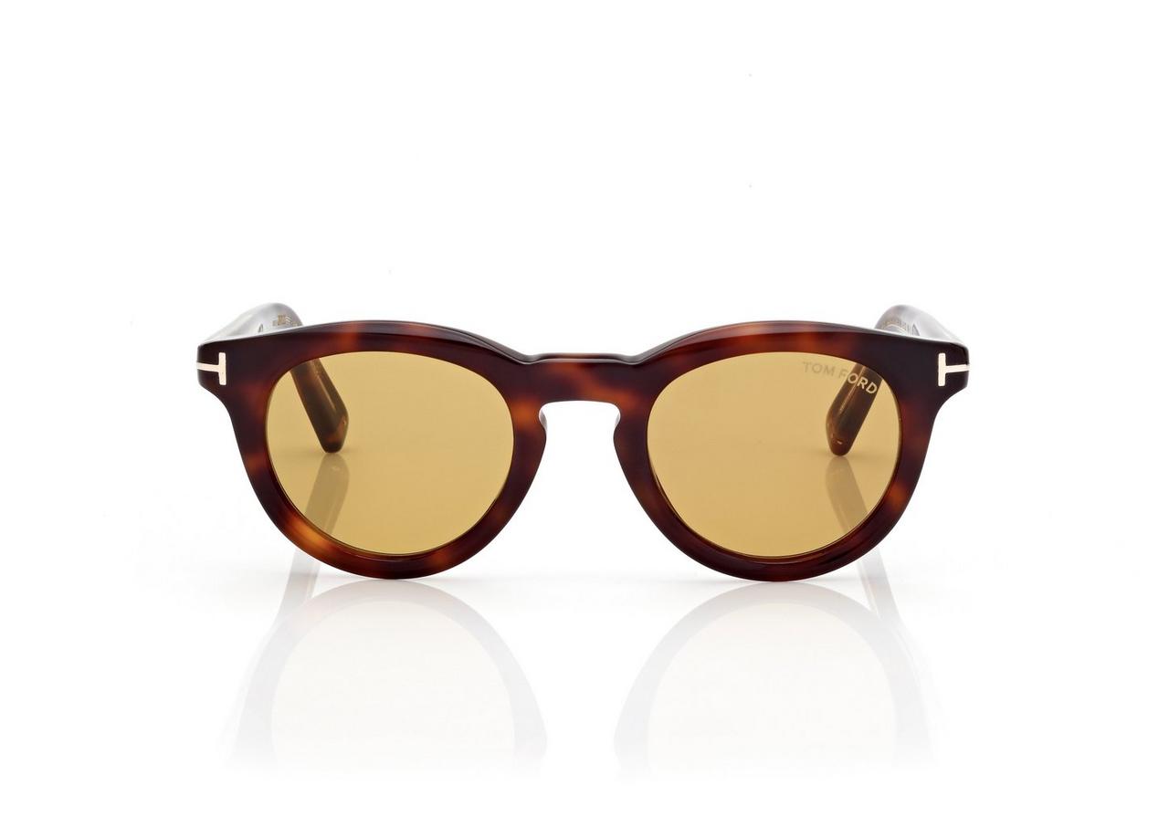 TOM FORD OM VINTAGE HAVANA ICON ROUND SUNGLASSES