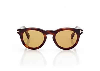 TOM FORD OM VINTAGE HAVANA ICON ROUND SUNGLASSES