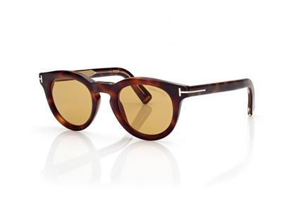TOM FORD OM VINTAGE HAVANA ICON ROUND SUNGLASSES