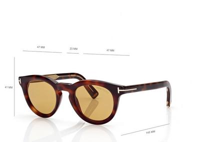 TOM FORD OM VINTAGE HAVANA ICON ROUND SUNGLASSES
