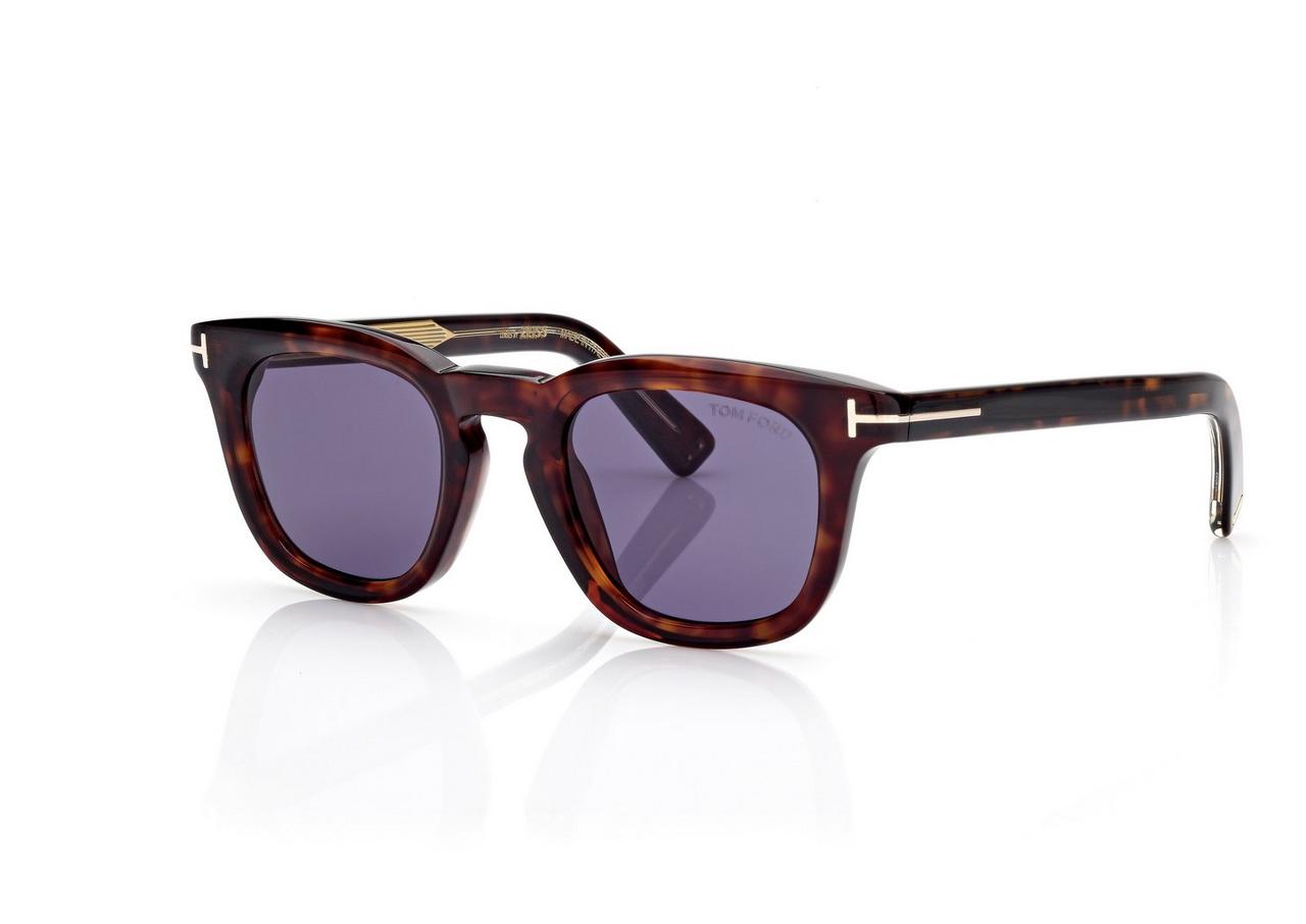 TOM FORD OM HAVANA ICON SQUARE SUNGLASSES
