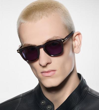 TOM FORD OM HAVANA ICON SQUARE SUNGLASSES