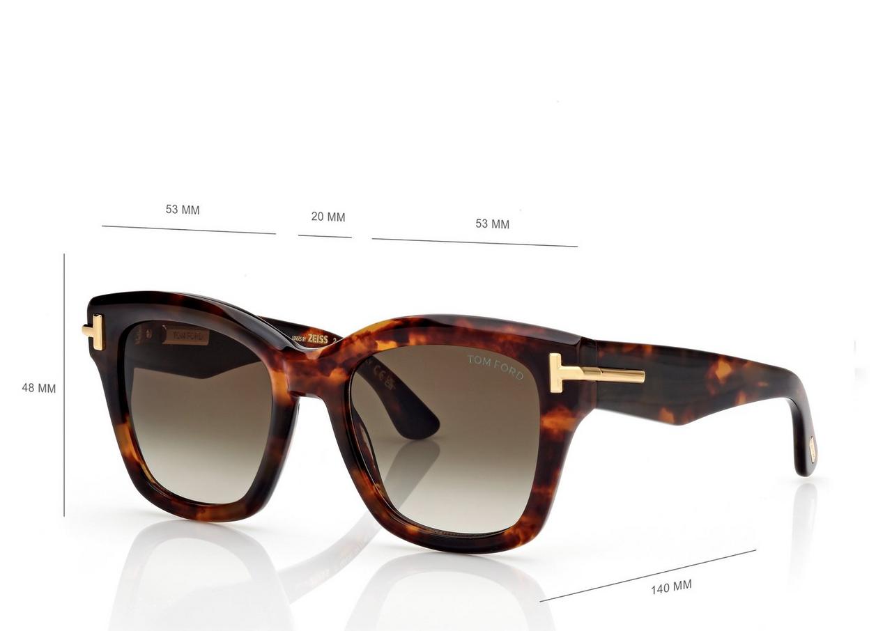 TOM FORD OM LIGHT HAVANA ICON BUTTERFLY SUNGLASSES