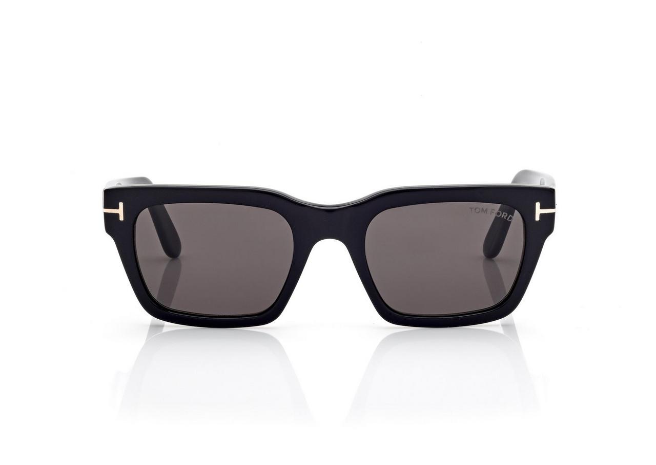TOM FORD OM SHINY BLACK  / SMOKE ANDY  SUNGLASSES