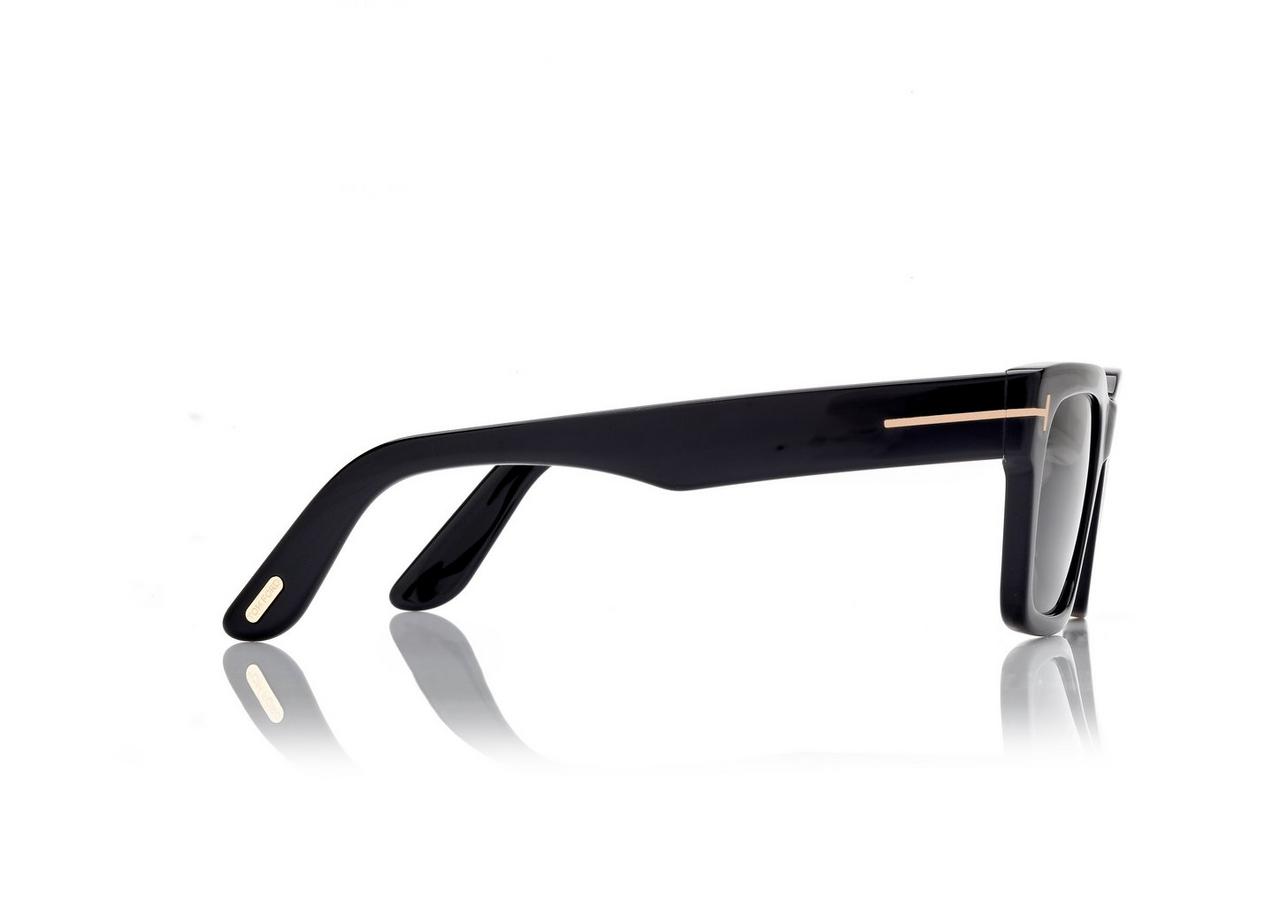 TOM FORD OM SHINY BLACK  / SMOKE ANDY  SUNGLASSES