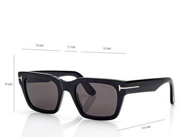 TOM FORD OM SHINY BLACK  / SMOKE ANDY  SUNGLASSES
