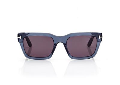 TOM FORD OM SHINY BLUE / SMOKE ANDY  SUNGLASSES