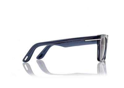 TOM FORD OM SHINY BLUE / SMOKE ANDY  SUNGLASSES