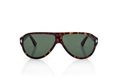 TOM FORD OM DARK HAVANA / GREEN SAMUELE SUNGLASSES