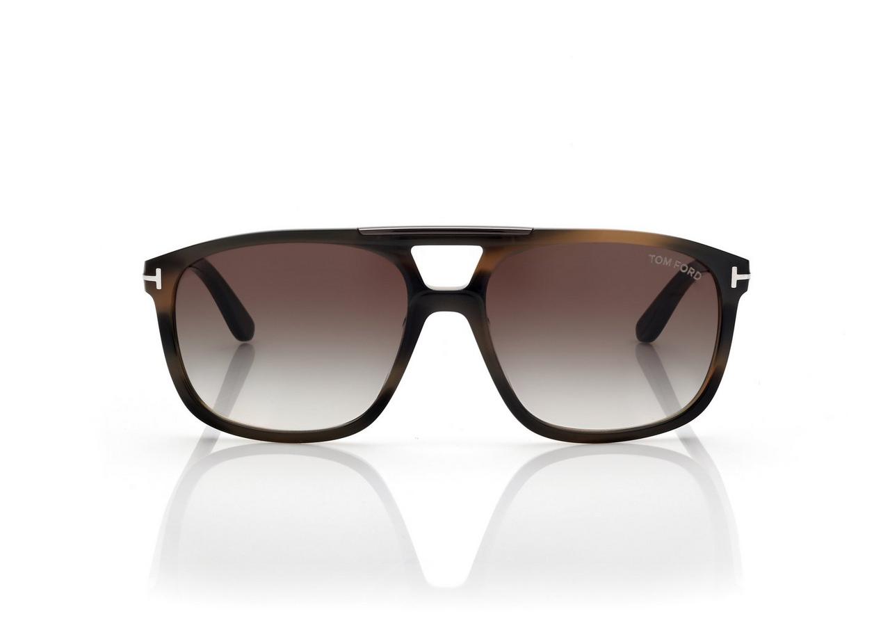 TOM FORD OM COLOURED HAVANA / GRADIENT SMOKE BRIANNA SUNGLASSES