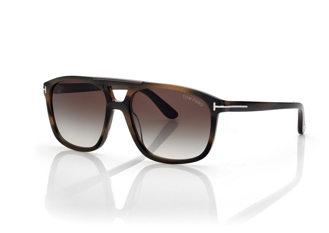 TOM FORD OM COLOURED HAVANA / GRADIENT SMOKE BRIANNA SUNGLASSES