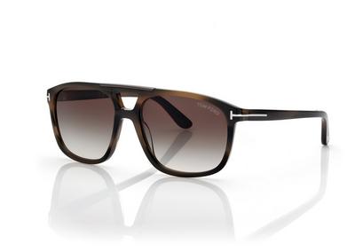 TOM FORD OM COLOURED HAVANA / GRADIENT SMOKE BRIANNA SUNGLASSES