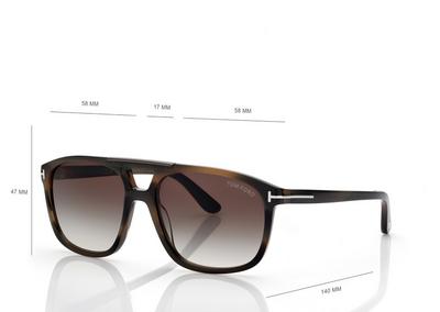 TOM FORD OM COLOURED HAVANA / GRADIENT SMOKE BRIANNA SUNGLASSES