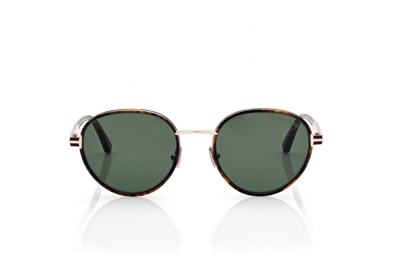 TOM FORD OM DARK HAVANA / GREEN OCCHIALI DA SOLE JET
