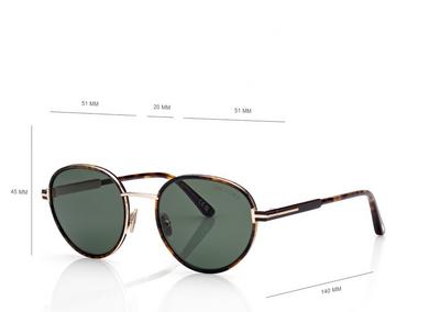 TOM FORD OM DARK HAVANA / GREEN OCCHIALI DA SOLE JET