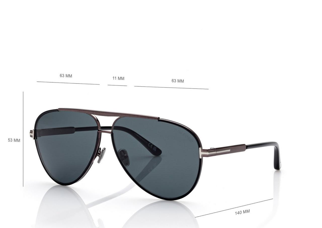 TOM FORD OM BLACK RUPERT SUNGLASSES