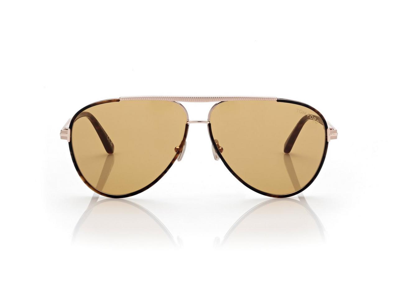 TOM FORD OM DARK HAVANA RUPERT SUNGLASSES