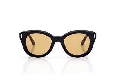TOM FORD OM SHINY BLACK  / BROWN NIKA SUNGLASSES