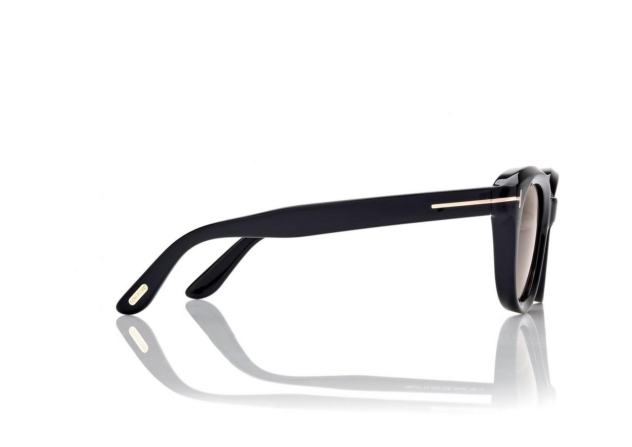 TOM FORD OM SHINY BLACK  / BROWN NIKA SUNGLASSES