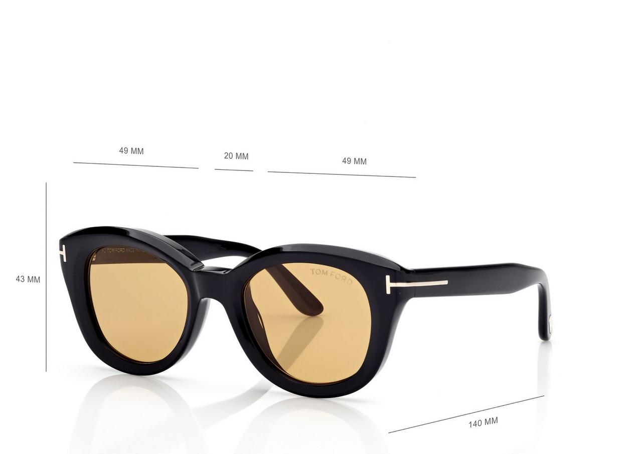 TOM FORD OM SHINY BLACK  / BROWN NIKA SUNGLASSES