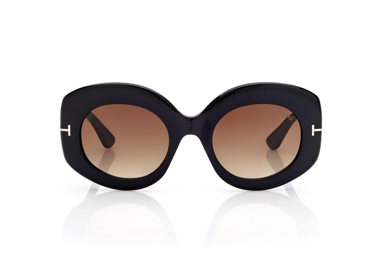 TOM FORD OM BLACK CLAUDETTE SUNGLASSES