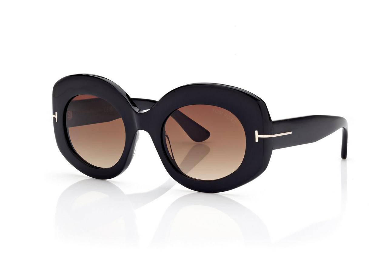 TOM FORD OM BLACK CLAUDETTE SUNGLASSES