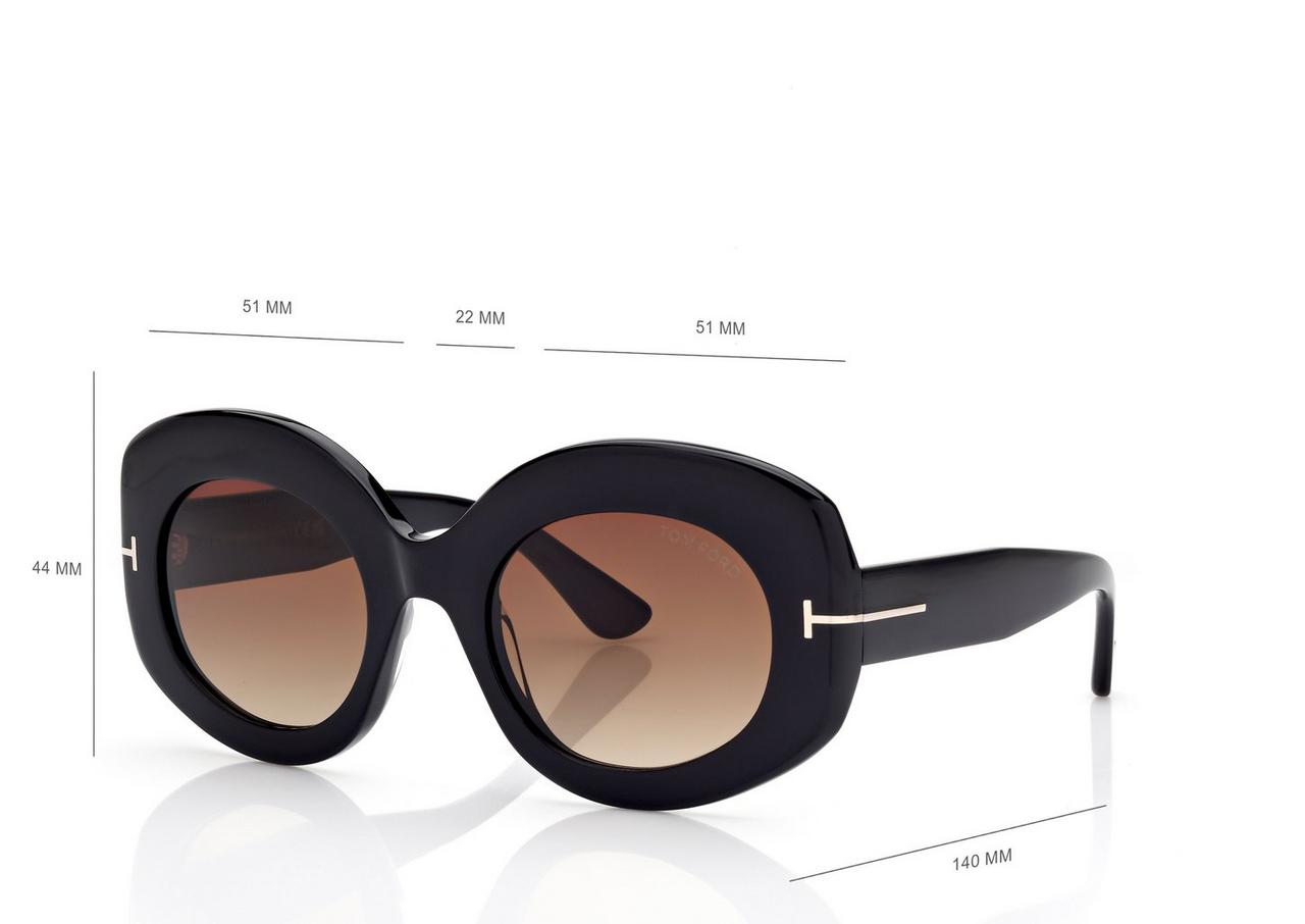 TOM FORD OM BLACK CLAUDETTE SUNGLASSES