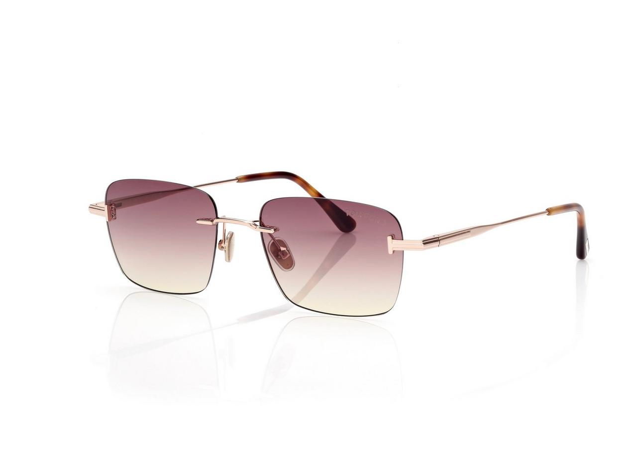 TOM FORD OM ROSE GOLD GRADIENT JAKE SUNGLASSES