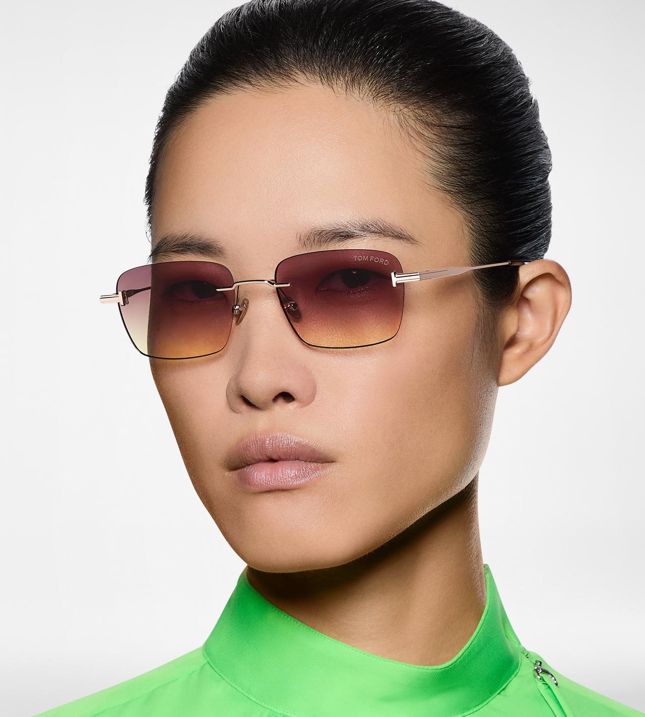 TOM FORD OM ROSE GOLD GRADIENT JAKE SUNGLASSES