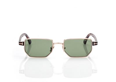 TOM FORD OM ROSE GOLD/GREEN LIAM  SUNGLASSES