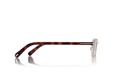 TOM FORD OM ROSE GOLD/GREEN LIAM  SUNGLASSES