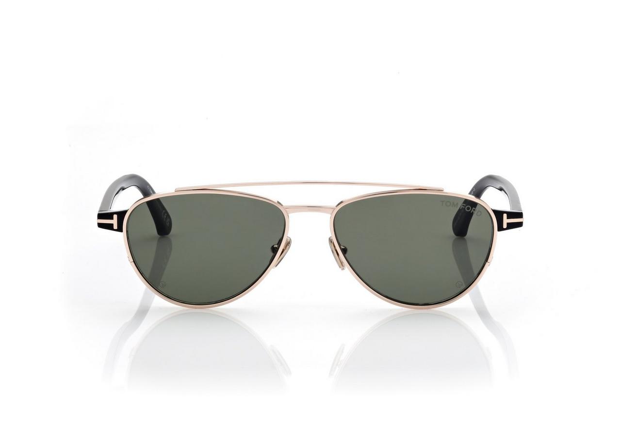 TOM FORD OM ROSE GOLD/GREEN ANTHONY SUNGLASSES