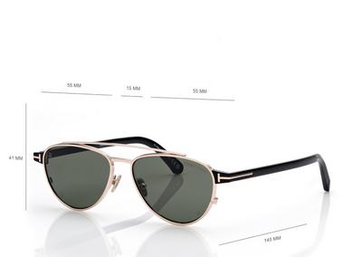 TOM FORD OM ROSE GOLD/GREEN ANTHONY SUNGLASSES