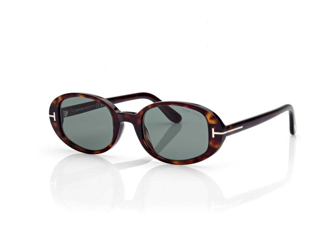 TOM FORD OM DARK HAVANA / GREEN IGGY SUNGLASSES