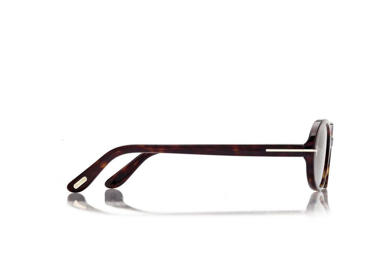 TOM FORD OM DARK HAVANA / GREEN IGGY SUNGLASSES