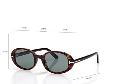 TOM FORD OM DARK HAVANA / GREEN IGGY SUNGLASSES