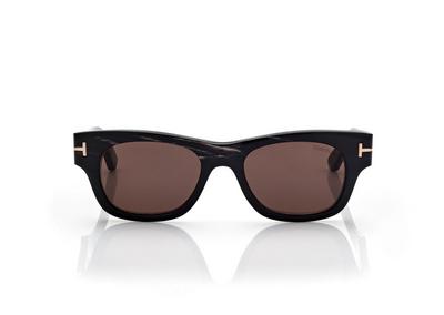 TOM FORD OM BLACK HORN SQUARE HORN SUNGLASSES