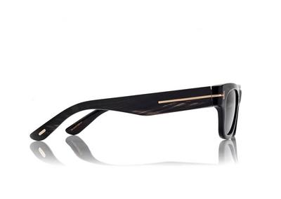 TOM FORD OM BLACK HORN SQUARE HORN SUNGLASSES