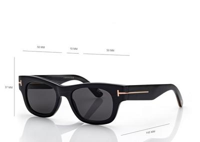 TOM FORD OM COLORED HORN/ SMOKE SQUARE HORN SUNGLASSES