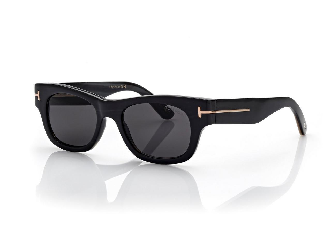 TOM FORD OM COLORED HORN/ SMOKE SQUARE HORN SUNGLASSES