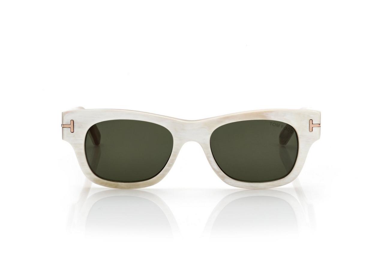 TOM FORD OM HORN GREEN SQUARE HORN SUNGLASSES