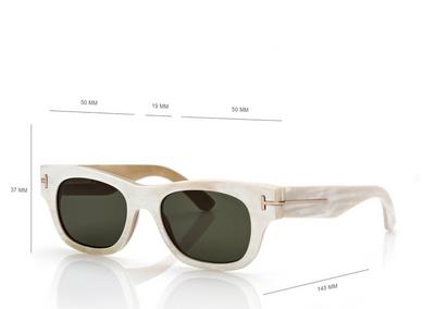 TOM FORD OM HORN GREEN SQUARE HORN SUNGLASSES