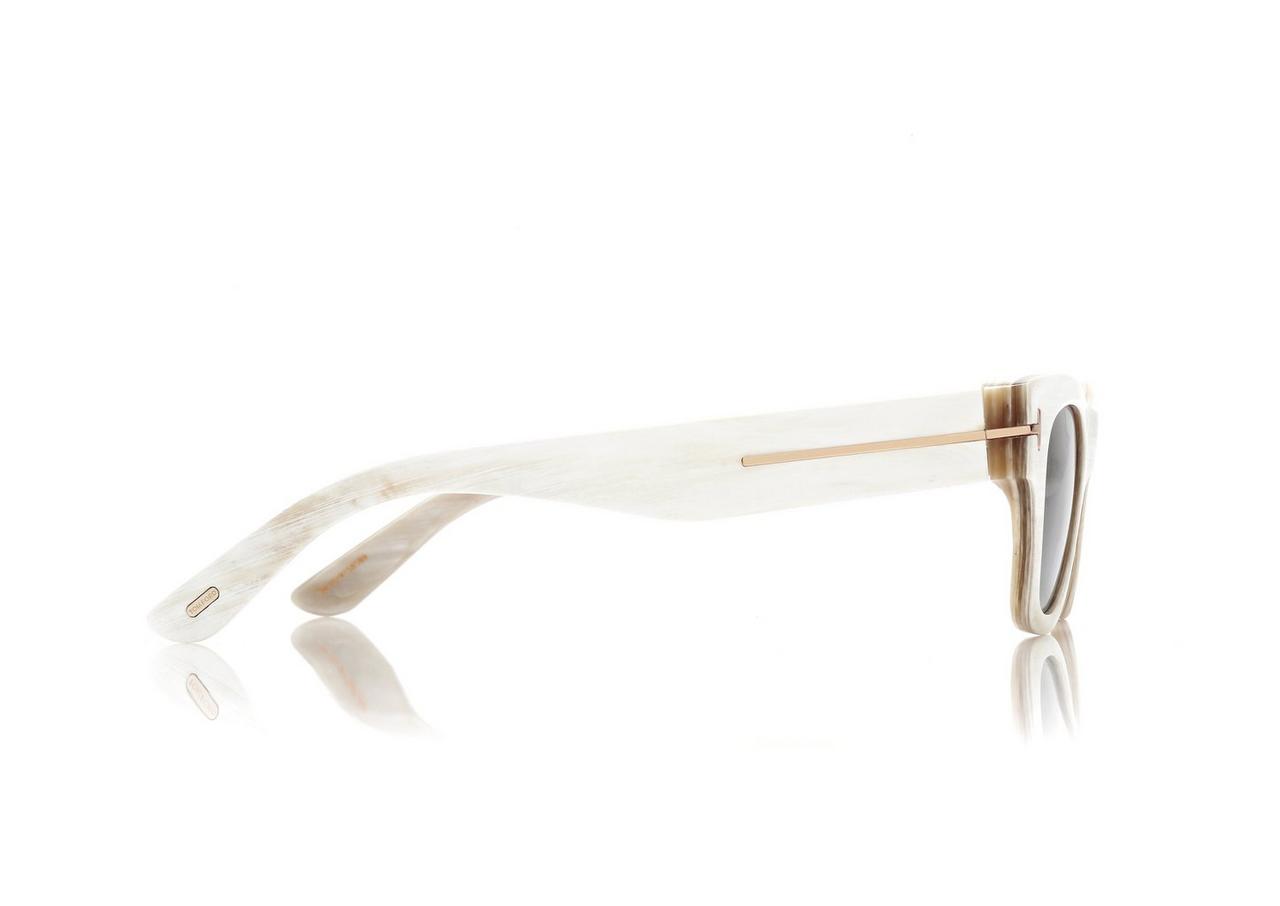 TOM FORD OM HORN GREEN SQUARE HORN SUNGLASSES
