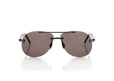 TOM FORD TITANIUM SHINY GUNMETAL  / SMOKE NAVIGATOR TITANIUM SUNGLASSES
