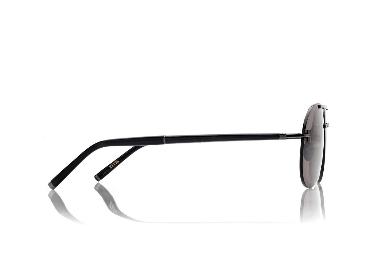 TOM FORD TITANIUM SHINY GUNMETAL  / SMOKE NAVIGATOR TITANIUM SUNGLASSES
