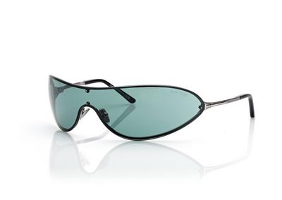 TOM FORD OM SHINY DARK RUTHENIUM / GREEN BRADY  SUNGLASSES