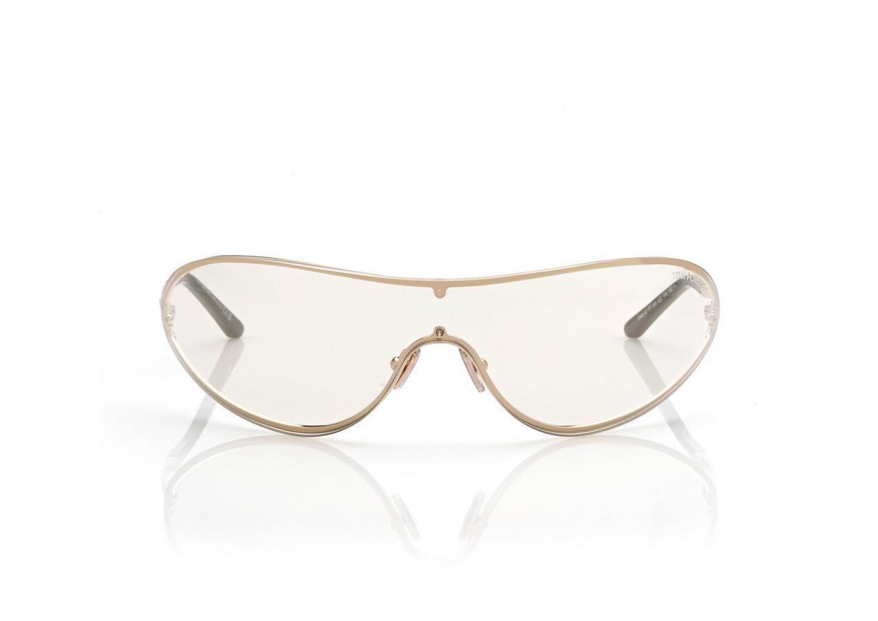 TOM FORD OM GOLD / SMOKE MIRROR BRADY  SUNGLASSES