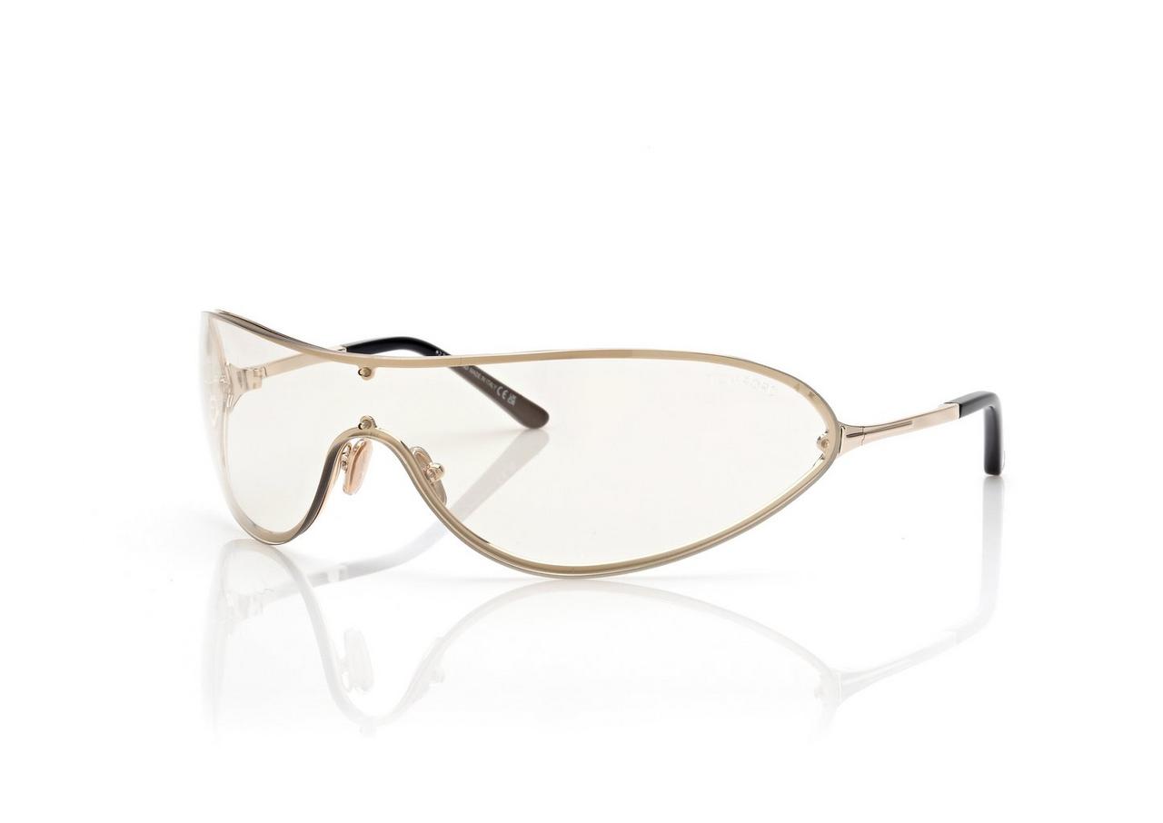 TOM FORD OM GOLD / SMOKE MIRROR BRADY  SUNGLASSES