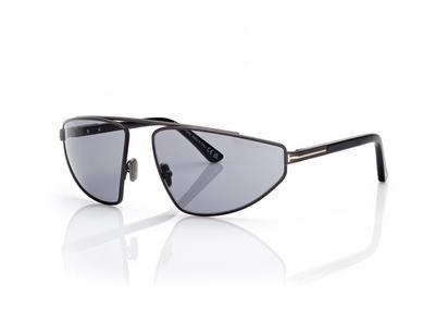 TOM FORD OM MATTE DARK RUTHENIUM / SMOKE PARKER SUNGLASSES